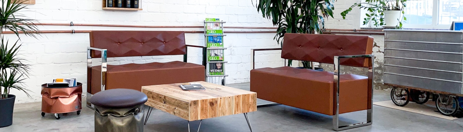 Wartebereich, Wartemöbel HNC, individuelle Friseureinrichtung